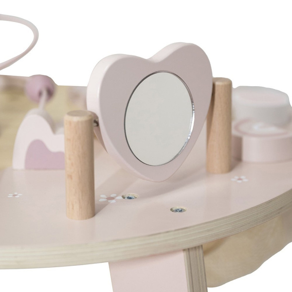 Table d'activités en bois - rose Label label
