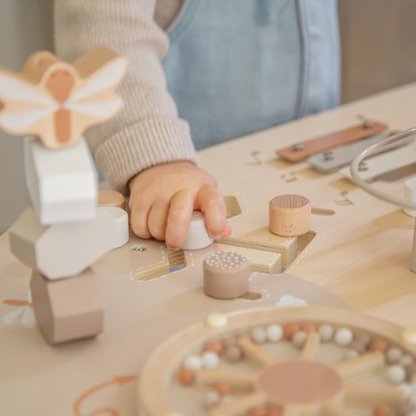 Table d'activités en bois - nougat Label label
