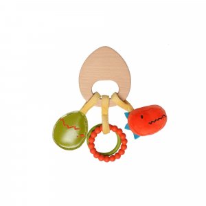 Hochet en bois - les amis dinos Little big friends