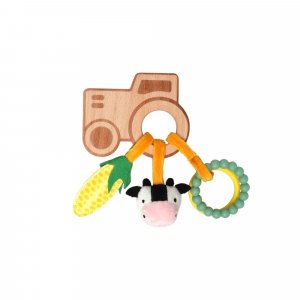 Hochet en bois - ferme Little big friends