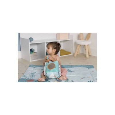 Cube d'activités en tissu océan