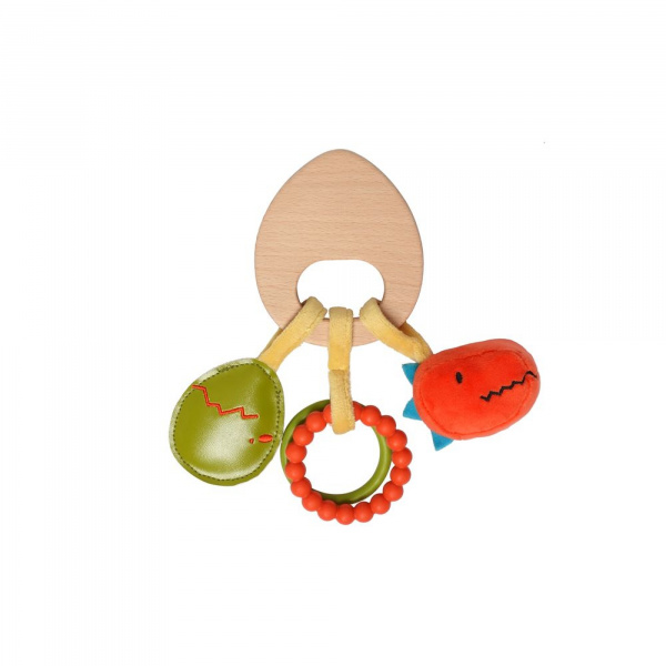 Hochet en bois - les amis dinos Little big friends