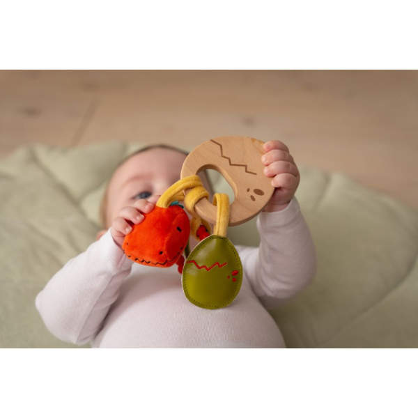 Hochet en bois - les amis dinos Little big friends