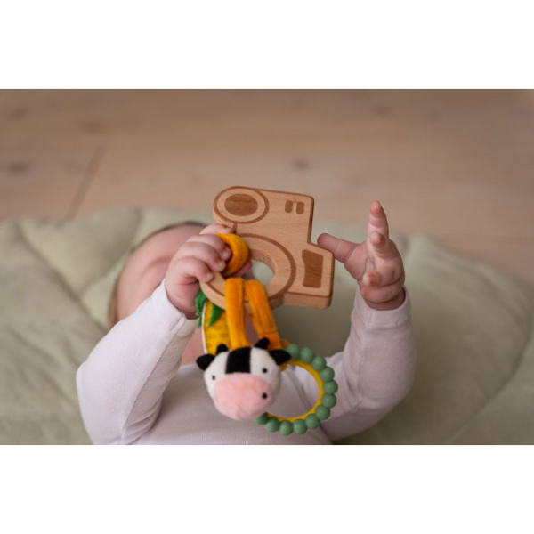 Hochet en bois - ferme Little big friends