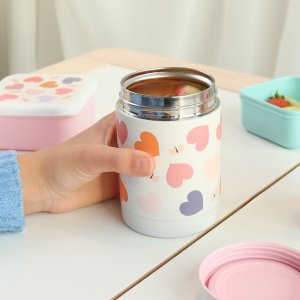 Boîte à repas isotherme inox 300 ml cœurs A little lovely company