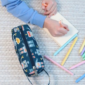 Trousse scolaire enfant avec poignée robots A little lovely company