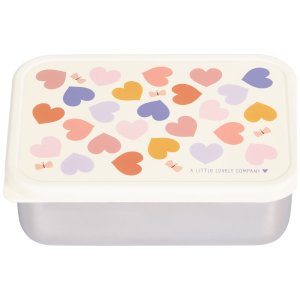 Lunch box enfant en acier inoxydable cœurs A little lovely company