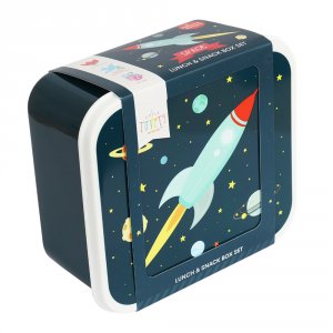 Lot de 4 boîtes à goûter espace A little lovely company