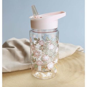 Gourde enfant 450 ml fleurs rose A little lovely company