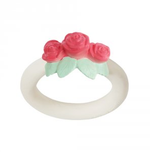 Anneau de dentition boutons de rose