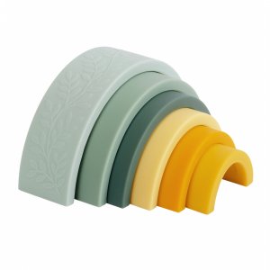 Jouet à empiler arc en ciel vert A little lovely company