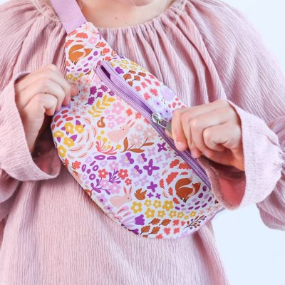 Sac banane enfant fleurs du jardin