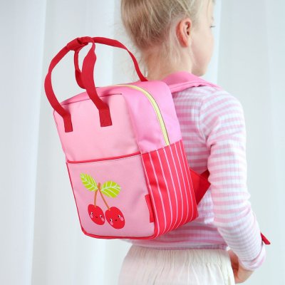 Sac à dos carré enfant cerise