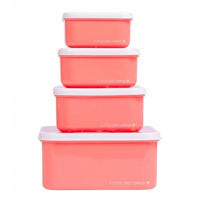 Lot de 4 boîtes à goûter fun