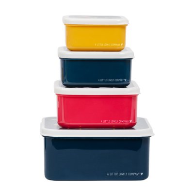 Lot de 4 boîtes à goûter espace