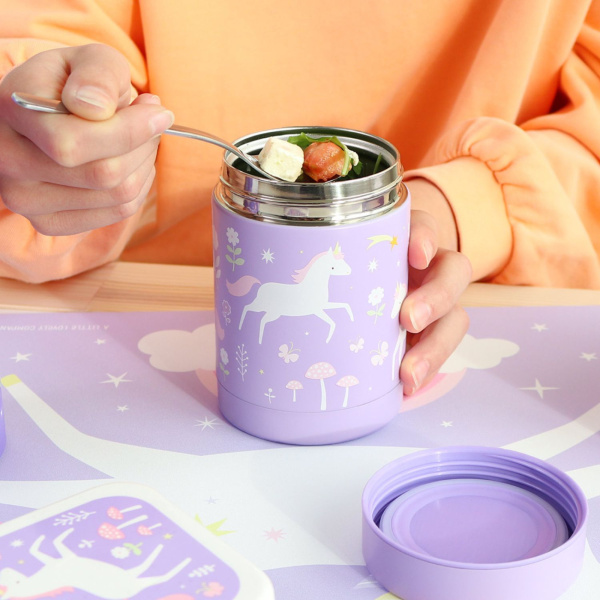 Boîte à repas isotherme inox 300 ml rêves de licorne A little lovely company
