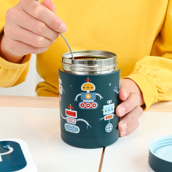 Boîte à repas isotherme inox 300 ml robots A little lovely company