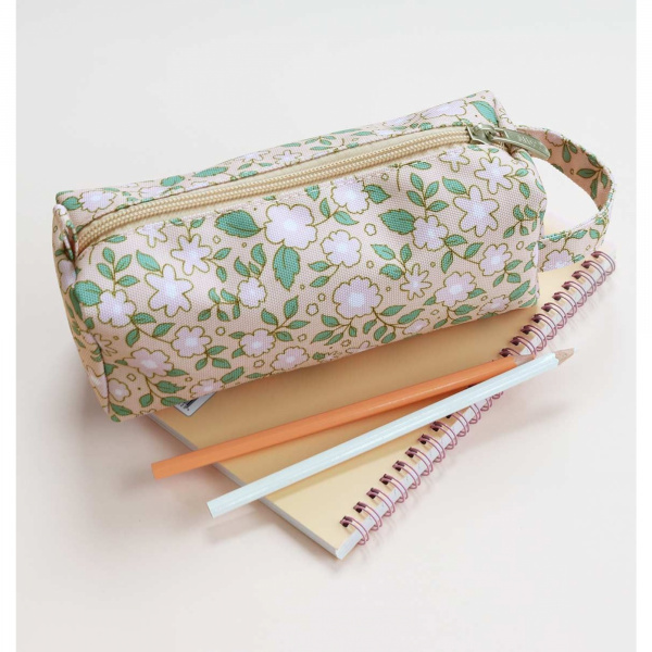 Trousse scolaire fleurs rose A little lovely company