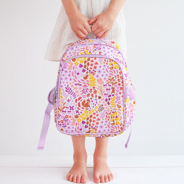 Sac à dos enfant isotherme fleurs sauge A little lovely company