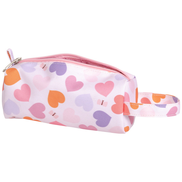 Trousse scolaire enfant avec poignée cœurs A little lovely company