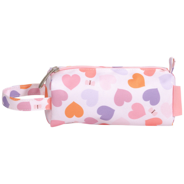Trousse scolaire enfant avec poignée cœurs A little lovely company