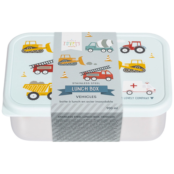 Lunch box enfant en acier inoxydable véhicules A little lovely company