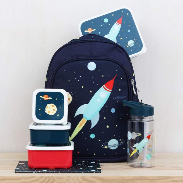 Lot de 4 boîtes à goûter espace A little lovely company