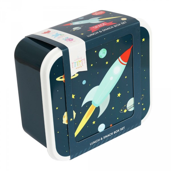 Lot de 4 boîtes à goûter espace A little lovely company