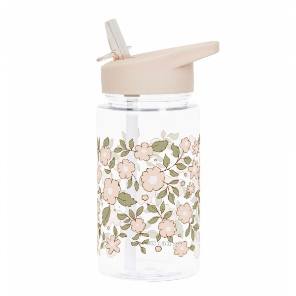 Gourde enfant 450 ml fleurs rose A little lovely company