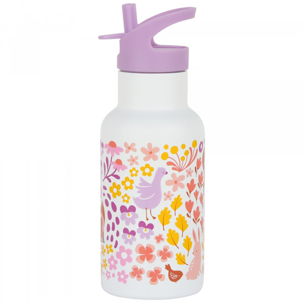Gourde isotherme enfant 350 ml fleurs du jardin A little lovely company