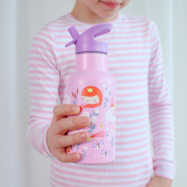 Gourde isotherme enfant 350 ml fleurs vertes A little lovely company