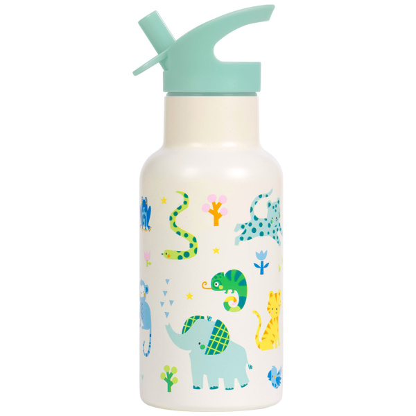 Gourde isotherme enfant 350 ml fleurs vertes A little lovely company