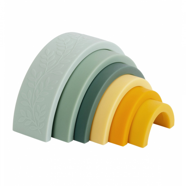 Jouet à empiler arc en ciel vert A little lovely company