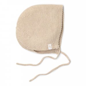 Bonnet en tricot - soft beige - 3-6 mois Little dutch