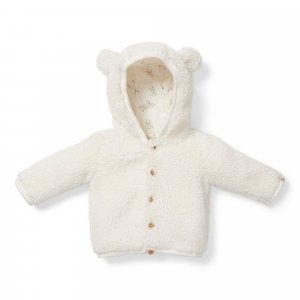 Gilet bébé teddy off white taille 62 Little dutch