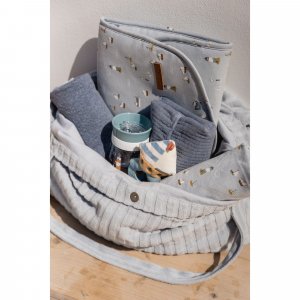 Sac de plage mommy bag blue Little dutch