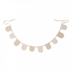 Guirlande avec fanions - pure soft beige Little dutch