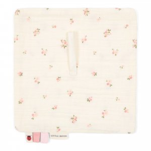 Doudou attache-tétine en gaze de coton - fairy blossom Little dutch