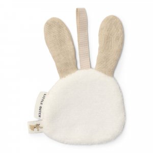 Doudou attache-tétine en gaze de coton - lapin Little dutch