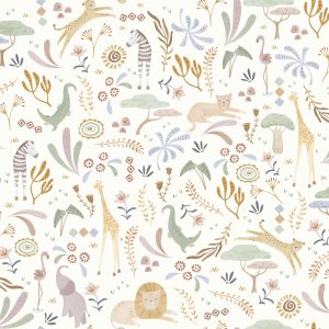 Papier peint intissé - safari wonders - 52 cm x 10 m Little dutch
