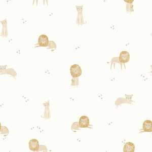 Papier peint intissé - safari leo - 52 cm x 10 m Little dutch
