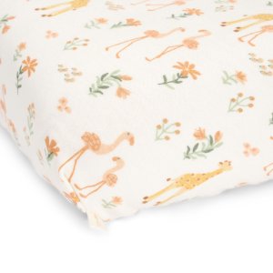 Drap-housse lit bébé - blooming safari - 60 x 120 cm Little dutch