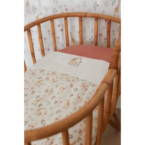 Drap de berceau - flamingo white - 70 x 100 cm Little dutch