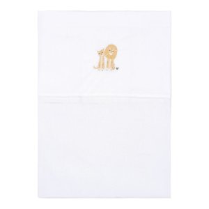 Drap de berceau - lion white - 70 x 100 cm Little dutch