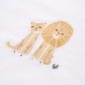 Drap de berceau - lion white - 70 x 100 cm Little dutch