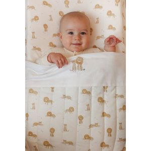Drap de berceau - lion white - 70 x 100 cm Little dutch