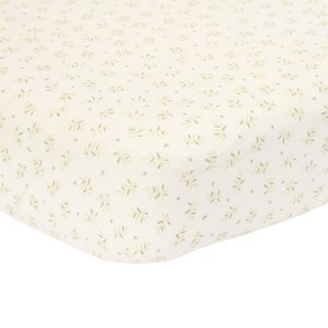 Drap-housse berceau - blueberry leaves - 40 x 80 cm Little dutch