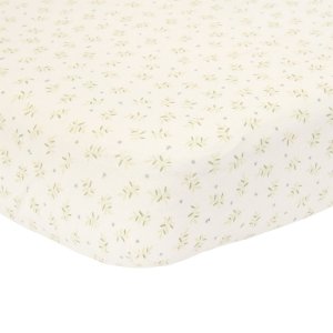 Drap housse lit bébé - blueberry leaves 60 x 120 cm Little dutch