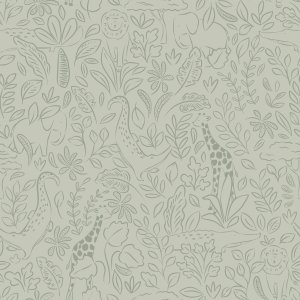 Papier peint intissé - safari dreams sage - 52 cm x 10 m Little dutch