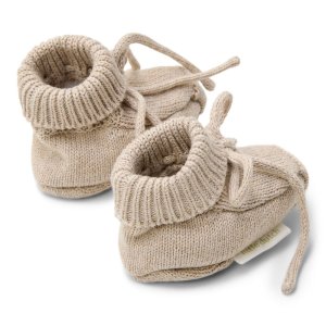 Chaussons en tricot - soft beige - 0/2 mois Little dutch